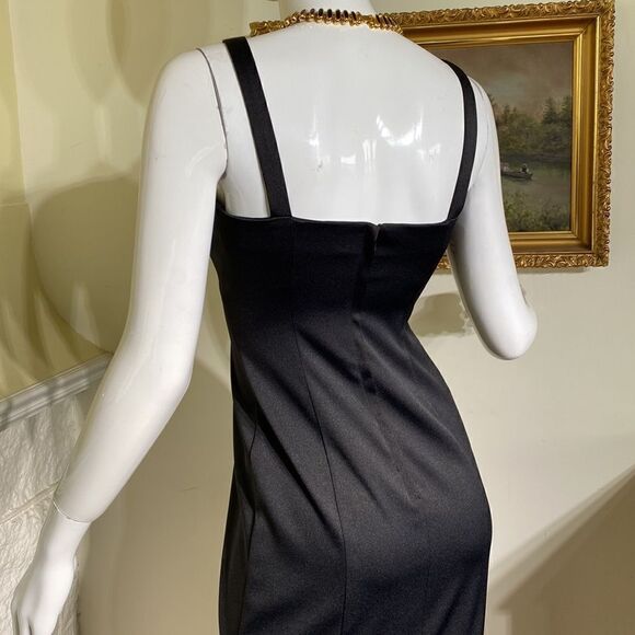 Le Château LBD Glamour Black Evening Maxi Dress - Picture 5 of 9